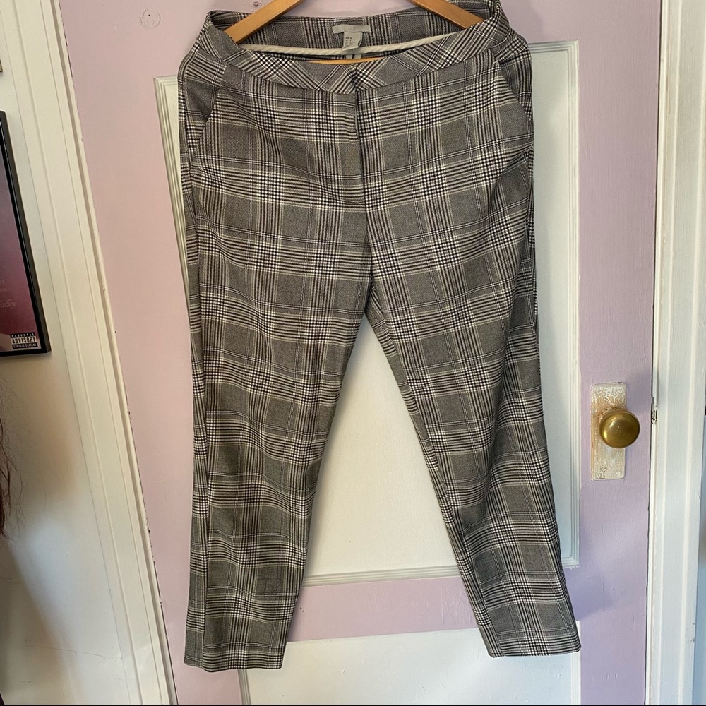H&M Plaid Ankle Pants